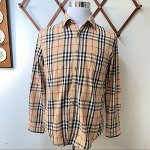 Burberry London Nova Check Plaid Button Shirt